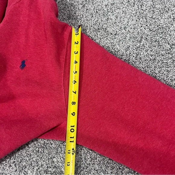Polo Ralph Lauren Men’s Red Estate-Rib Quarter-Zip Pullover 100% Cotton Size XL - Picture 9 of 11